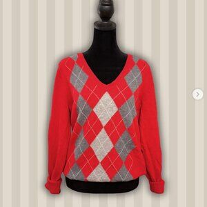 Old Navy Y2K Argyle Knit - Large